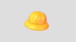 Yellow Bucket Hat hat, bucket, style, cap, cloth, fishing, prop, fashion, summer, beach, head, yellow, fabric, headdress, wear, character, cartoon, design, clothing