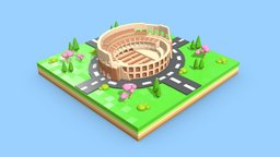 Roman Colosseum LowPoly 3D