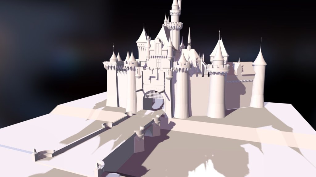 Disneyland's Sleeping Beauty Castle - 3D model by Miles Wilhelm (@creativelab) 3d model