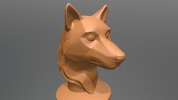 Wolf Bust Art Reference secondary, planes, reference, head, planar, canine, canid, art, bust, zbrush, wolf