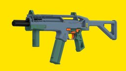 Carbine HSMG M221 Saratoga MK-II rifle, assault, future, punk, carbine, cyber, new, cyberpunk, cqb, pdw