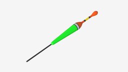 Fishing float 02 green, catch, fishing, lake, float, hook, equipment, fisherman, bobber, water, hobby, lure, angling, tackle, 3d, pbr
