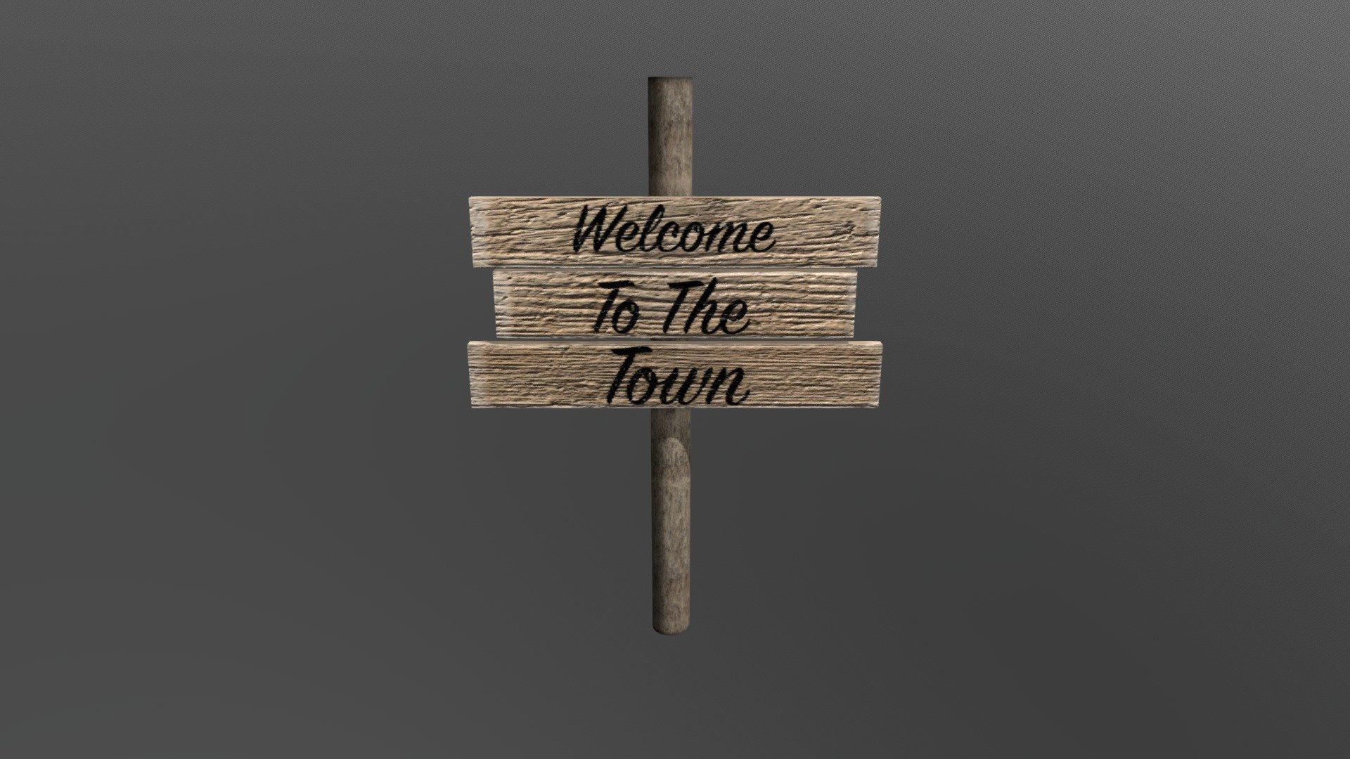 Wooden Sign - 3D model by Mia_H26 3d model