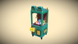 Genshin Impact Slime Claw Machine crate, cute, gameprop, claws, colorful, render, hardsurface, stylized, simple, genshinimpact, hoyoverse