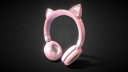 Cat Ears Bluetooth Headset headset, substancepainter, substance