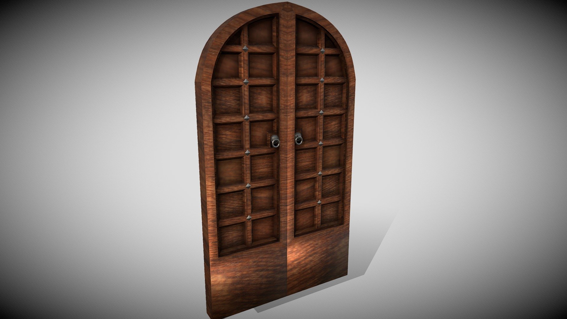 Medieval doors featuring hardwood 1024x1024 texture and metal material for the fixtures.
Game ready low poly model.
6431 Polygons 3d model