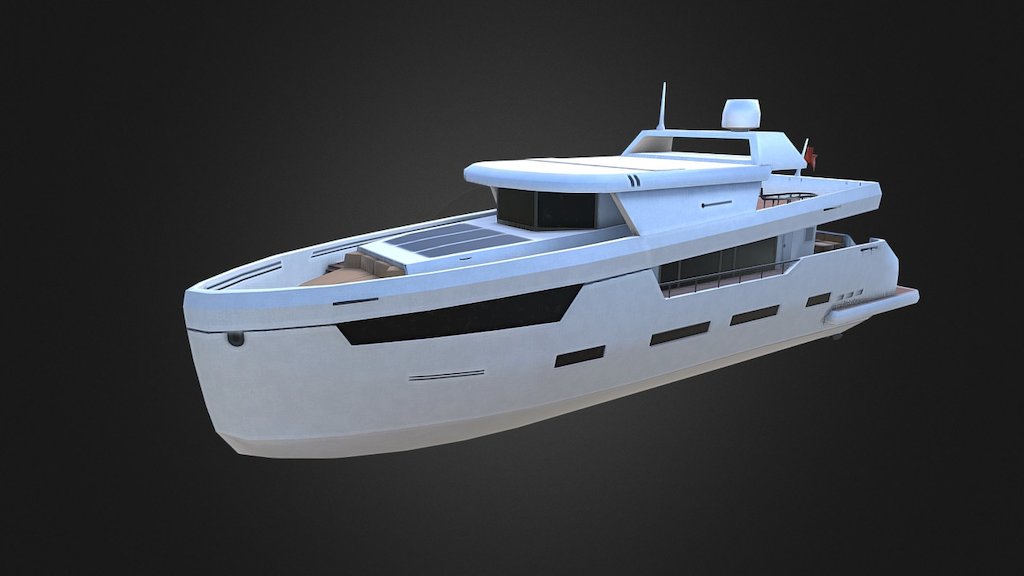 Citizen of the seas - 40 meter yacht with original exterieur design 3d model