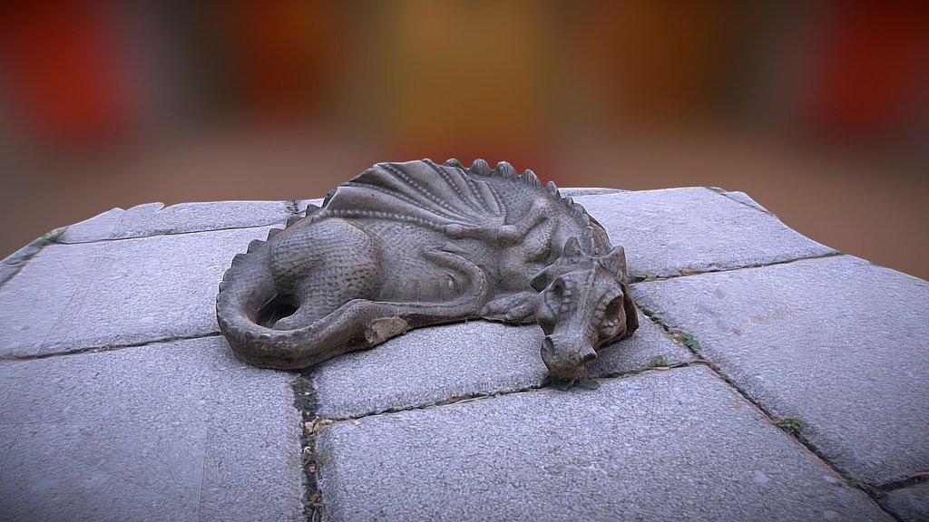 A statue of a small sleeping dragon.
Scanned using 123dCatch and a Smartphone - Sleeping Dragon - Download Free 3D model by Chris (@cebbi) 3d model