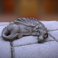 Sleeping Dragon sleeping, statue, artstation, scan, dragon