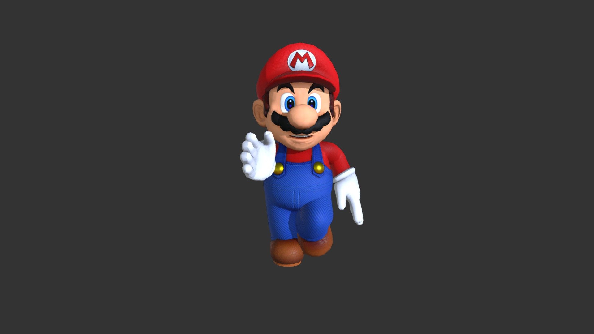 Rigged and animated Mario 3D model.

Run in place animation 3d model