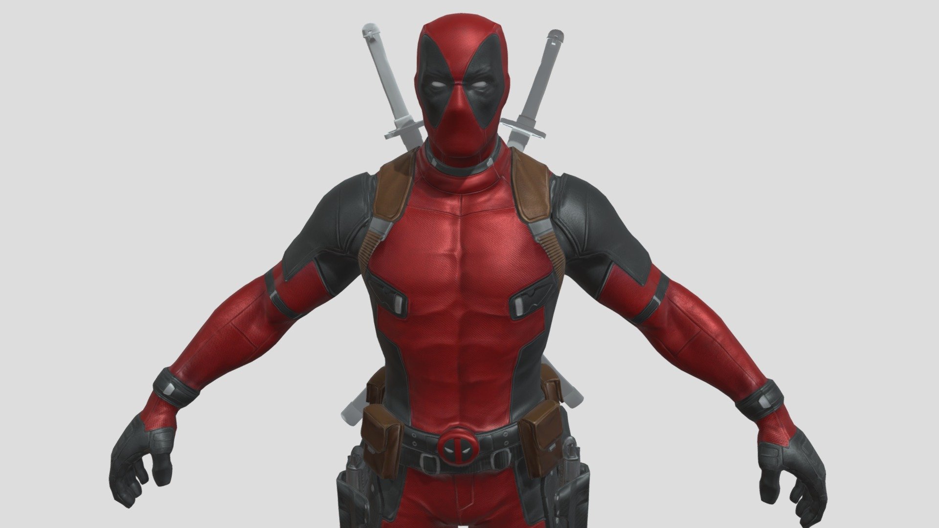 Deadpool is a 2016 American superhero film based on the Marvel Comics character of the same name. Distributed by 20th Century Fox, it is a spin-off in the X-Men film series and the eighth installment overall. Directed by Tim Miller (in his feature directorial debut) and written by Rhett Reese and Paul Wernick, it stars Ryan Reynolds in the title role alongside Morena Baccarin, Ed Skrein, T. J. Miller, Gina Carano, and Brianna Hildebrand. In the film, Wade Wilson hunts the man who gave him mutant abilities and a scarred physical appearance, becoming the antihero Deadpool 3d model