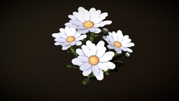 Hand painted flowers  #3December2022Challenge plant, field, grass, flower, flowerbed, ready, vr, ar, foliage, optimized, daisy, camille, 3december, painter, handpainted, asset, game, lowpoly, low, poly, stylized, fantasy, hand, 3december2022challenge, 3december2022
