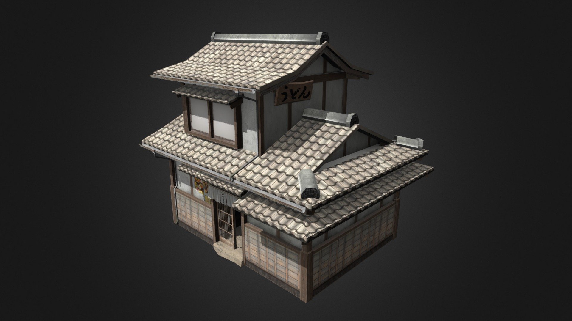Kyoto Cityscene House 1 - 3D model by Veerle Zandstra (@veerle_zandstra) 3d model