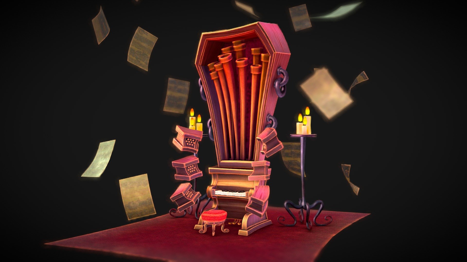 For this week I made another little tribute. This time for the creator of another of the most iconic cult characters of the horror genre. Ok, maybe it's not specifically a piano but it has a keyboard 😅

Board inspiration - Sketchfab Weekly - Piano - Bram Stoker's Piano - 3D model by Dark Mermaids (@darkmermaids) 3d model