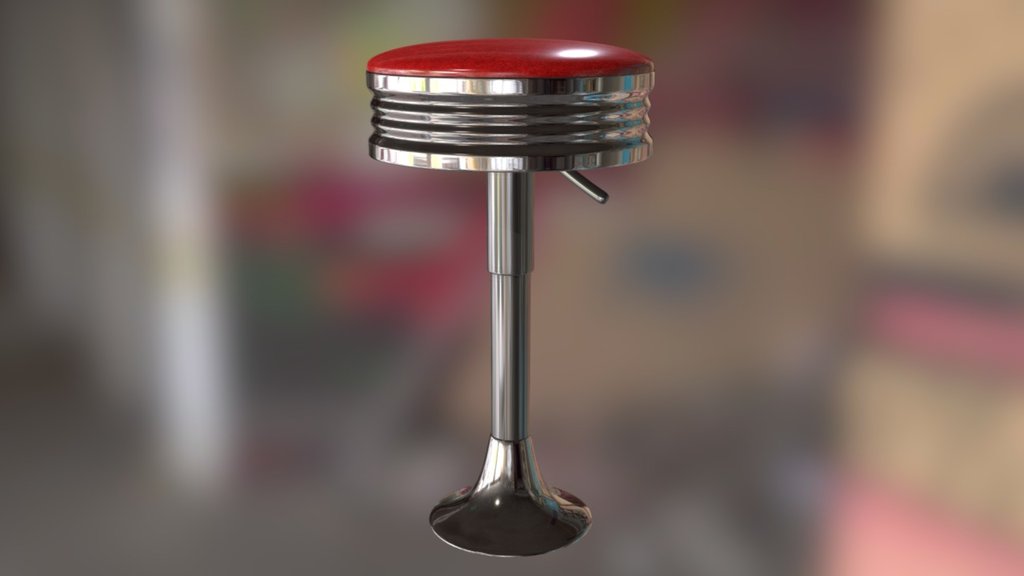 Stool for a diner I've made previously 3d model