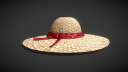 Straw Sun Hat hat, bow, accessories, clothes, sun, round, headwear, straw-hat, lady, wicker-hat, sun-hat, woman-hat, woven-hat, woven-sun-hat