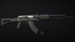 Low-Poly AK-109 lowpoly, 100-series