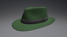 Trilby Hat (Green) green, hat, style, traditional, trilby