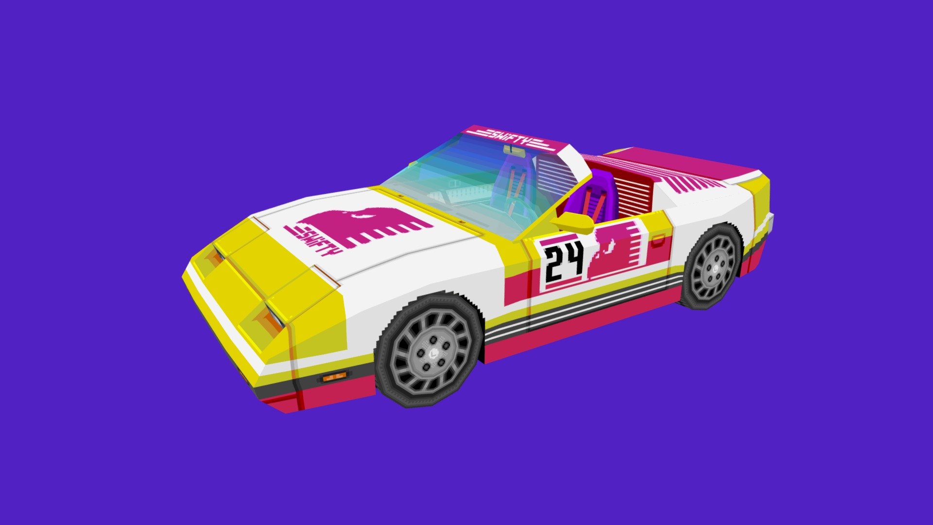 First complete pass of an arcade-style racer, created as part of a concept project. Made for unlit rendering. Based heavily on the Nissan 300ZX 3d model