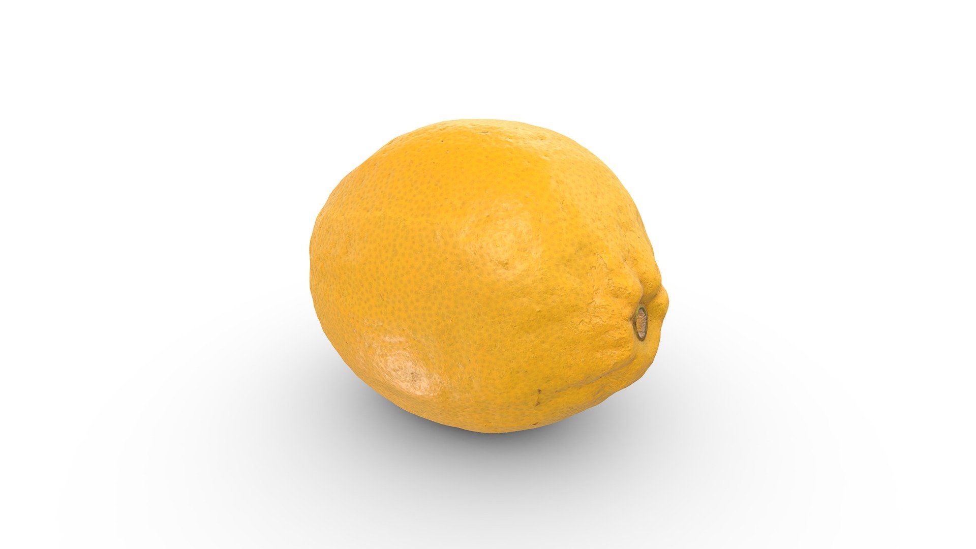 High-poly ripe lemon photogrammetry scan. PBR texture maps 4096x4096 px. resolution for metallic or specular workflow. Scan from real fruit, high-poly 3D model, 4K resolution textures.

Additional file contains source PNG &amp; JPEG texture maps and low-poly 3d model version 3d model