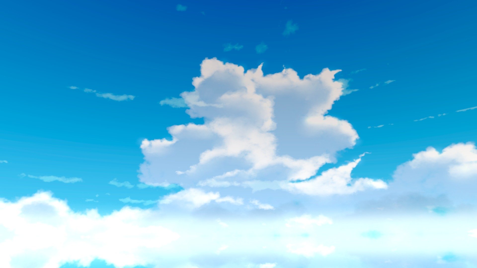 Beautiful anime style skybox.. ideal for beautiful, stylized environments and low performance rendering.

Time of day: [12 ?] hour 
Cloud style: Cumulonimbus cloud 
Meshes: 1 
Trangular face: 12 
Normal face: to incide 
Number materials: 1 
Number textures: 1 
Textures size: 4096 x 4096 - Anime Skybox 2 - Buy Royalty Free 3D model by JABAMI Production (@JabamiProduction) 3d model