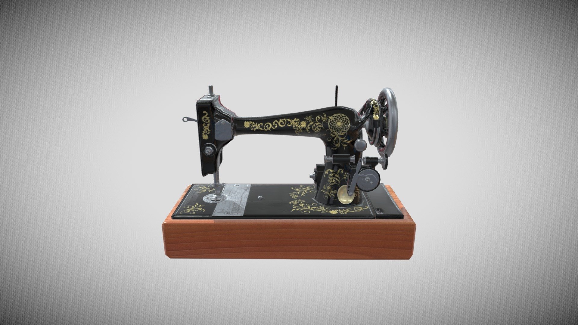 This model was inspired by vinatge Singer sewing machines - Vintage Sewing Machine - Download Free 3D model by Eryn_Noel 3d model