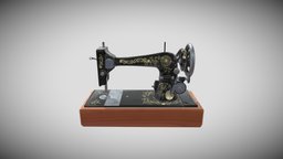 Vintage Sewing Machine vintage, tool, sewing, seamstress, sewingmachine, substancepainter, substance