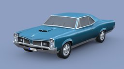 Pontiac GTO 1967 power, vehicles, legend, cars, sedan, luxury, muscle, speed, 1970, gta, 1967, pontiac, coupe, 70s, gto, low-poly, vehicle, lowpoly, car, race, pontiac-gto67, pontiac-gto, gto67