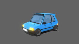 Low-poly cartoon style car 03 toon, parts, disassembled, disassembly, low-poly, cartoon, game, blender, vehicle, lowpoly, blender3d, gameasset, car, animation