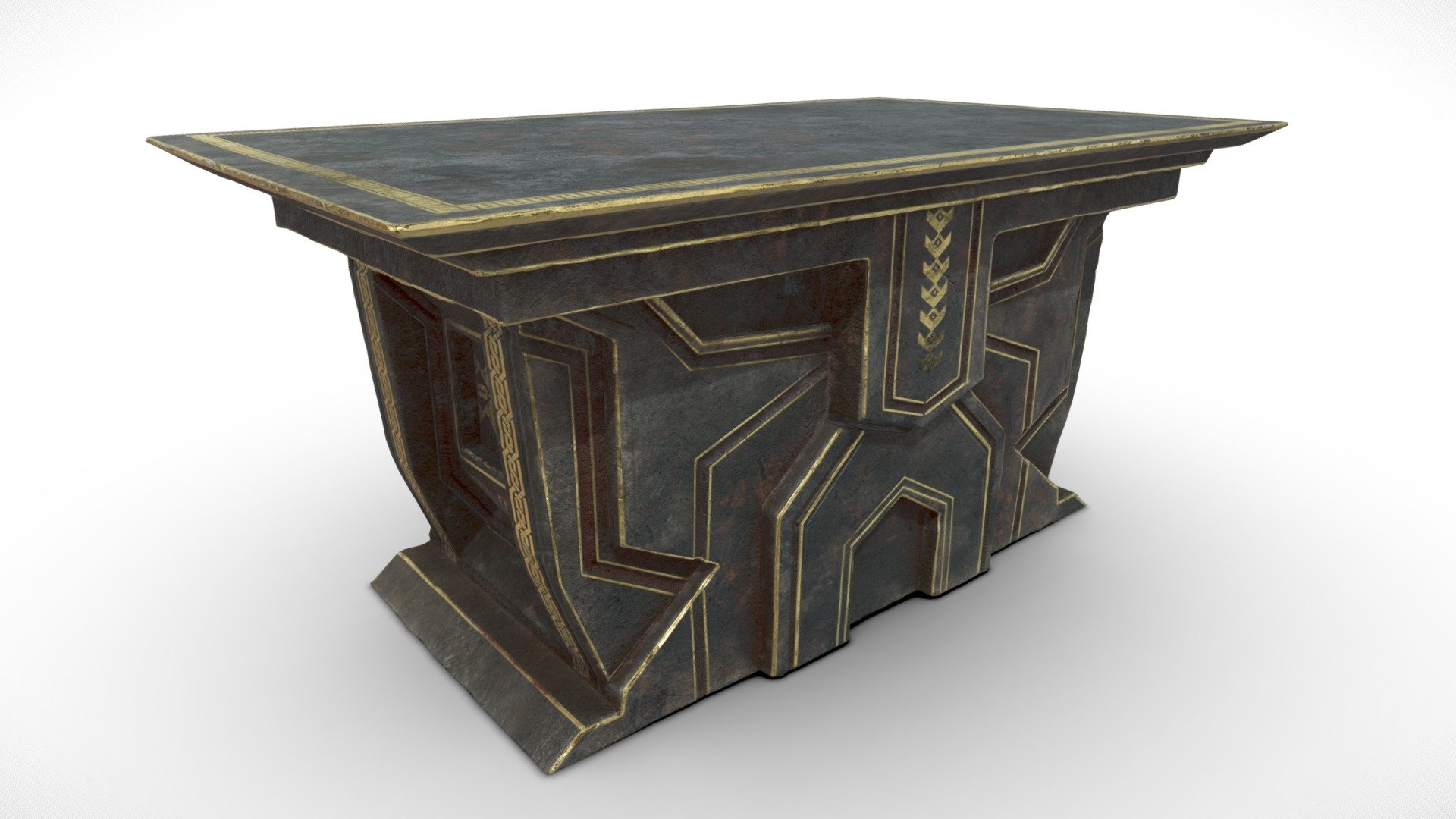 This model comes lightmapped and game-ready. It is 10,000 triangles.
It is a unique design (so not coppied from any games)

4096x4096 textures provided
- Base Color
- Normal
- Metallic
- Roughness - Dwarven Altar Table Medieval - Buy Royalty Free 3D model by Davis3D 3d model