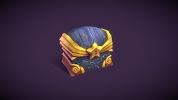 Chest of Dreams chest, treasure, star, handpainted, lowpoly