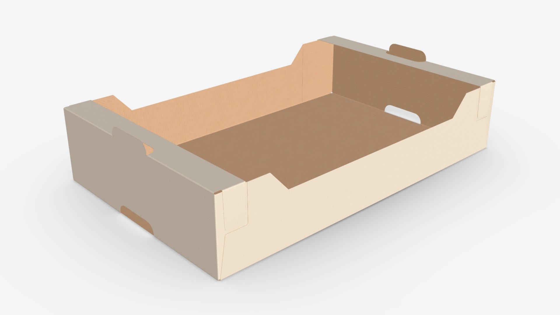 Cardboard retail tray box 03 - Buy Royalty Free 3D model by HQ3DMOD (@AivisAstics) 3d model