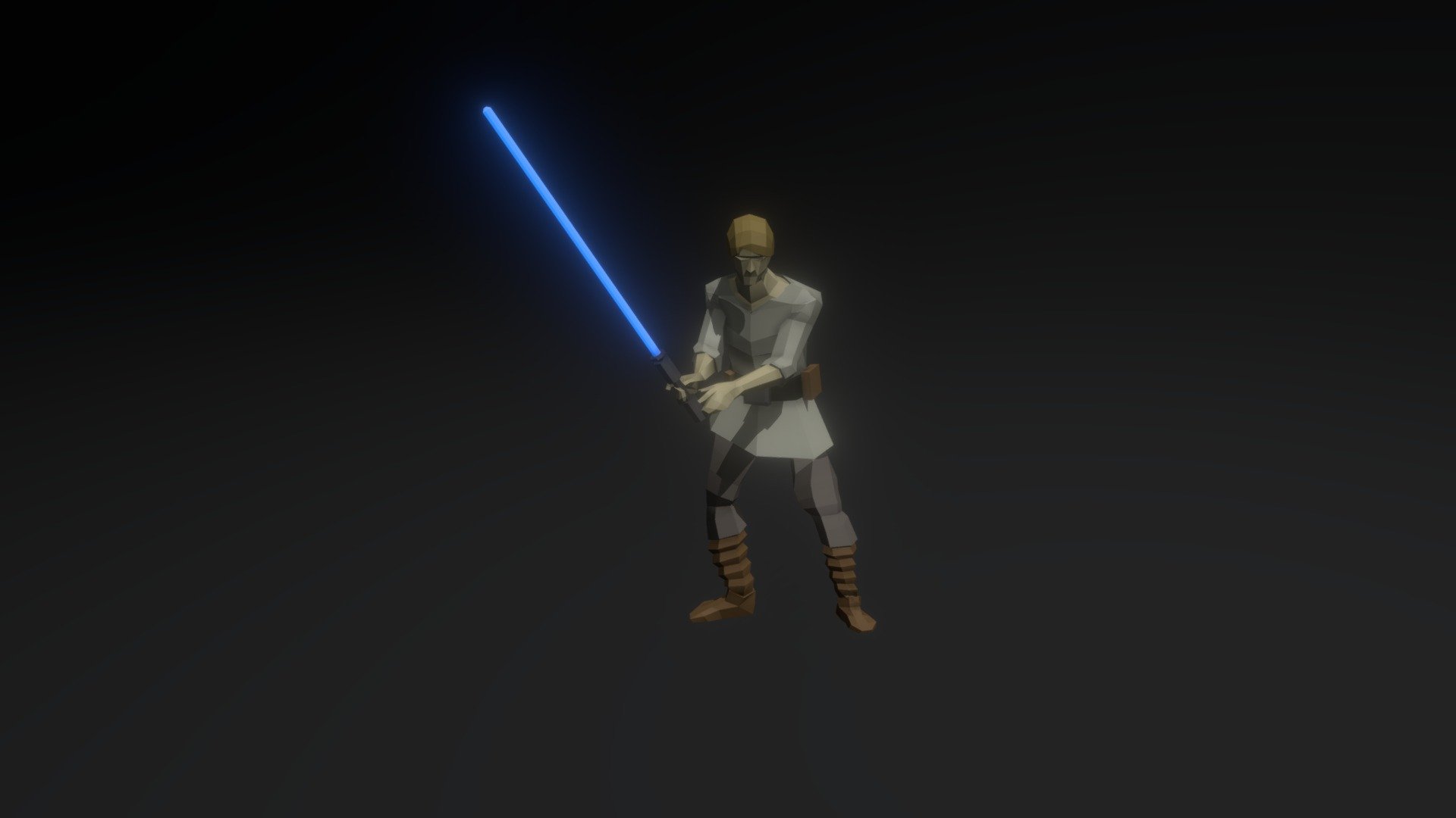 Low poly free model, rigged of Star Wars character Luke Skywalker - LowPoly Luke Skywalker - Download Free 3D model by Mister Tee (@cutts127) 3d model