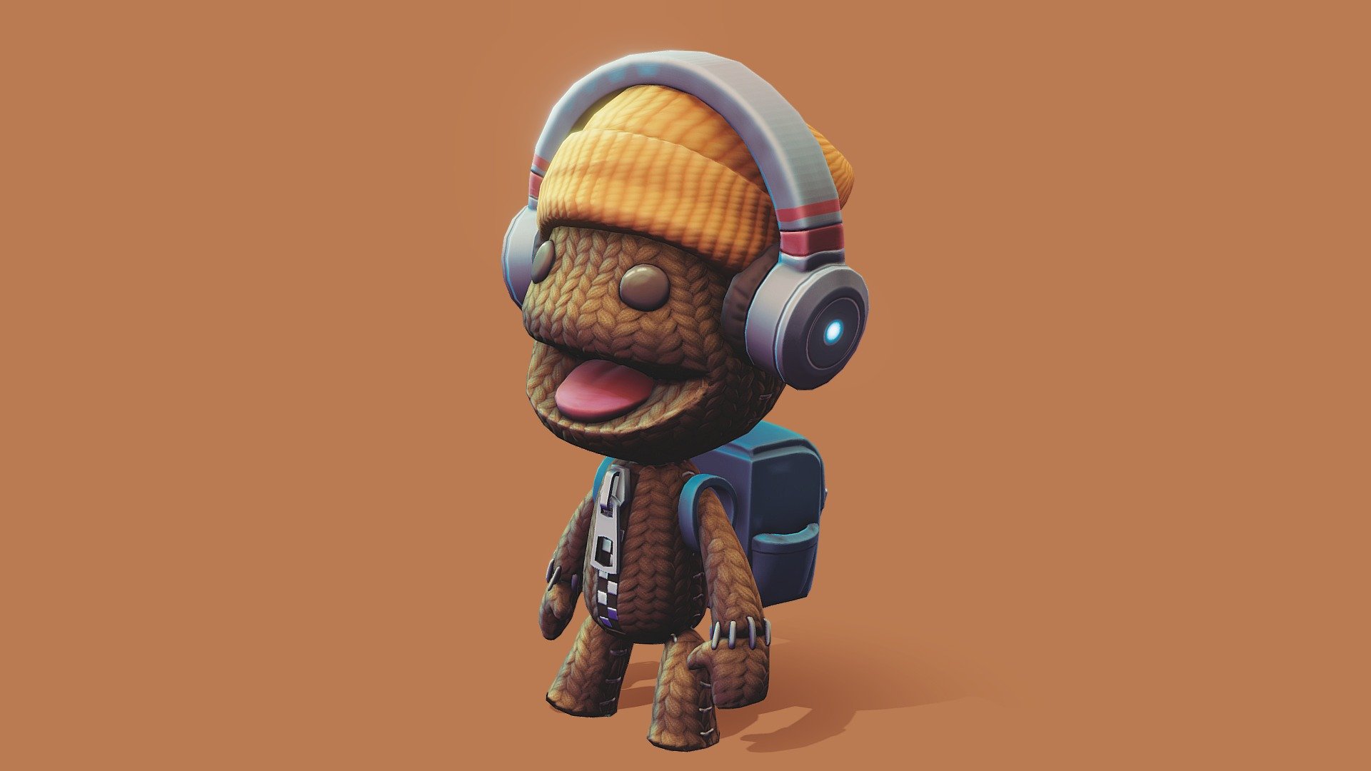 Fan art of Sackboy from little big planet. One of my favoured games as a child growing up. I gave him a little bit of my own art style. 
made in Zbrush and retopo in maya. 
I used this substance material from substance share : https://share.substance3d.com/libraries/5526 - Sackboiiiiii - Little big planet Fan art - 3D model by hugo colauto (@hugocolauto) 3d model