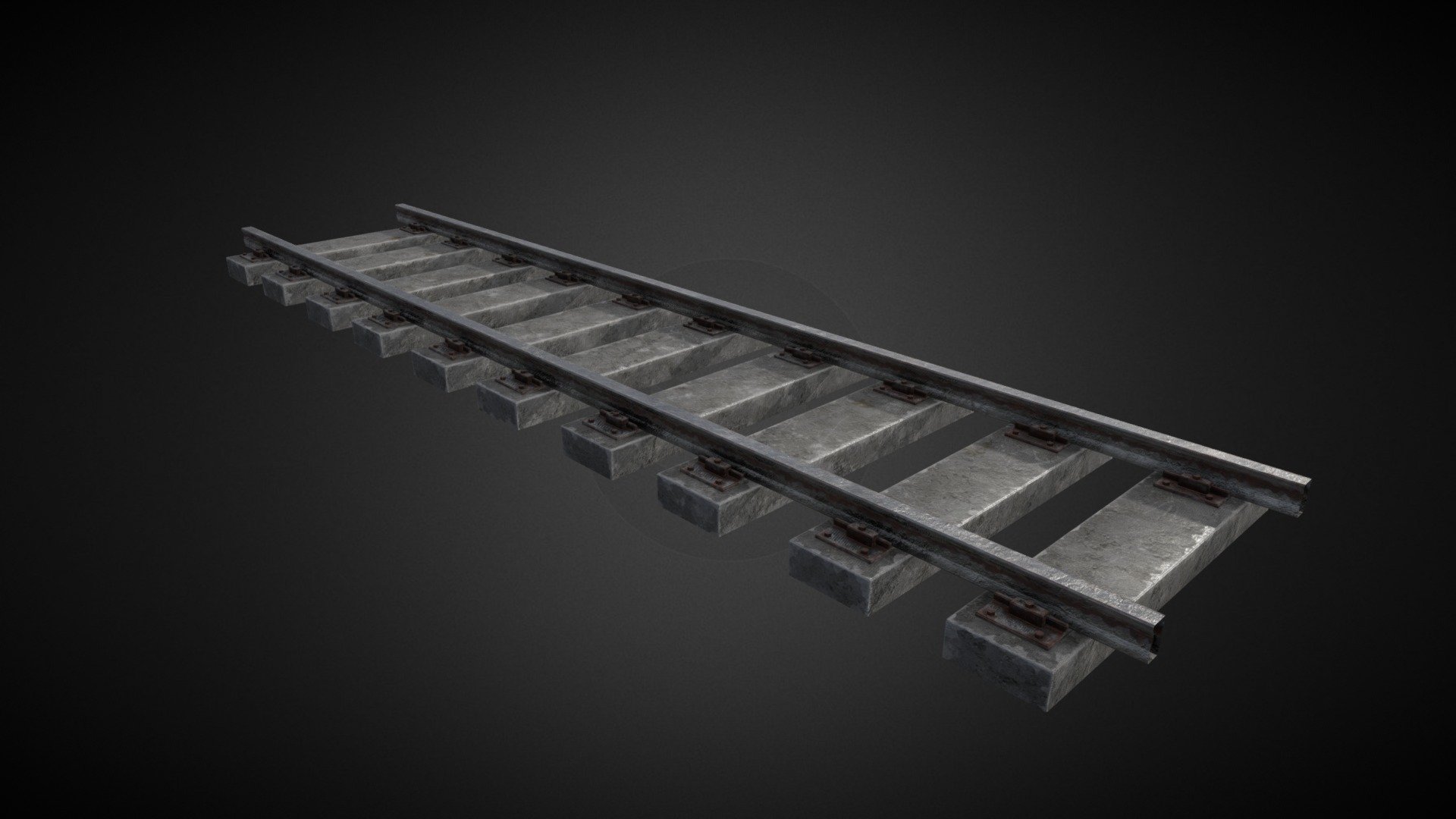 Train Rail V2 - 3D model by KINGYVR 3d model