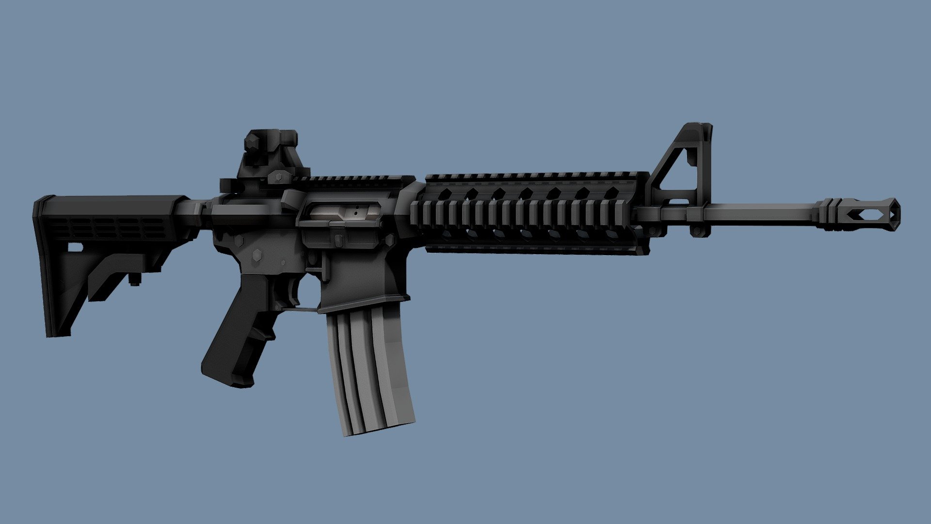 Low-Poly M4a1 - Download Free 3D model by TastyTony 3d model