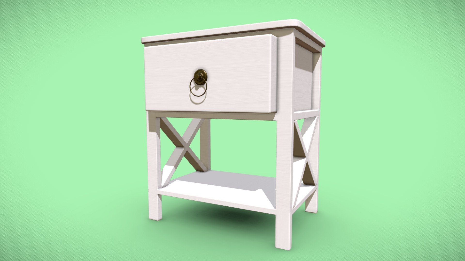 This 3D model is a Wooden Bedside Table
Made in Blender 2.8x (Cycles Materials) and Rendering Cycles.
Main rendering made in Blender 2.8 + Cycles using some HDR Environment Textures Images for lighting which is NOT provided in the package!

What does this package include?
3D Modeling of a Wooden Bedside Table
Textures of 3D model  in 2K (Base Color, Normal Map, Roughness, Metallic) 

Important notes 
File format included - (Blend, FBX, OBJ)
Texture size -  2K (Base Color, Normal Map, Roughness, Metallic) 
Uvs non - overlapping
Polygon: Quads
Centered at 0,0,0
In some formats may be needed to reassign textures and add HDR Environment Textures Images for lighting.
Not lights include 
Renders preview have not post processing
No special plugin needed to open scene.

If you like my work, please leave your comment and like, it helps me a lot to create new content.
If you have any questions or changes about colors or another thing, you can contact me at  we3domodel@gmail.com - Wooden Bedside Table - Buy Royalty Free 3D model by We3Do (@giovanny) 3d model
