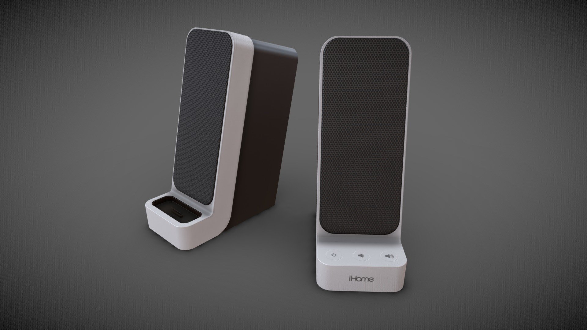 Speakers Bose 



File formats: 3ds Max 2012,  FBX



This model contains PNG textures(4096x4096):

-Base Color

-Metallness

-Roughness



-Diffuse

-Glossiness

-Specular



-Normal

-Ambient Occlusion - IHome Speakers - Buy Royalty Free 3D model by fade_to_black 3d model