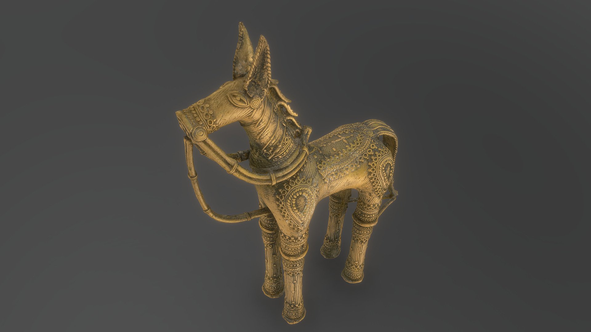 Metalwork horse figurine statue, a souvenir from my India 2013 trip

Photogrammetry scan 120x24MP


SouvenirsChallenge - Metal horse figurine - Buy Royalty Free 3D model by matousekfoto 3d model