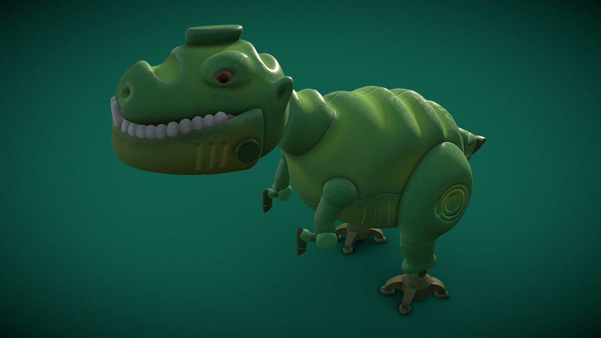 Dinosaur toy robot for environment - Robot dinosaur (Toy) - Download Free 3D model by 3DWorkbench 3d model