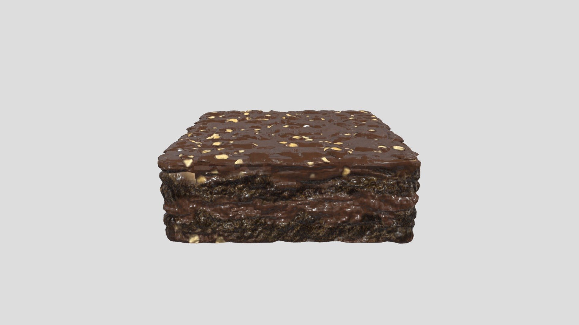 3d model of a Brownie. Perfect for games, scenes or renders.

Model is correctly divided into main parts. All main parts are presented as separate parts therefore materials of objects are easy to be modified or removed and standard parts are easy to be replaced.

TEXTURES: Models includes high textures with maps: Base Color (.png) Height (.png) Metallic (.png) Normal (.png) Roughness (.png)

FORMATS: .obj .dae .stl .blend .fbx .3ds

GENERAL: Easy editable. Model is fully textured.

Vertices: 30.6 k Polygons: 30.6 k

All formats have been tested and work correctly.

Some files may need textures or materials adjusted or added depending on the program they are imported into 3d model