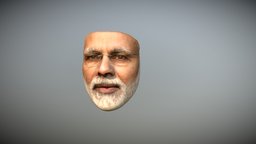 Modi Face 3D from Web Images scanning, 3d-scanning, game-ready, animation, human