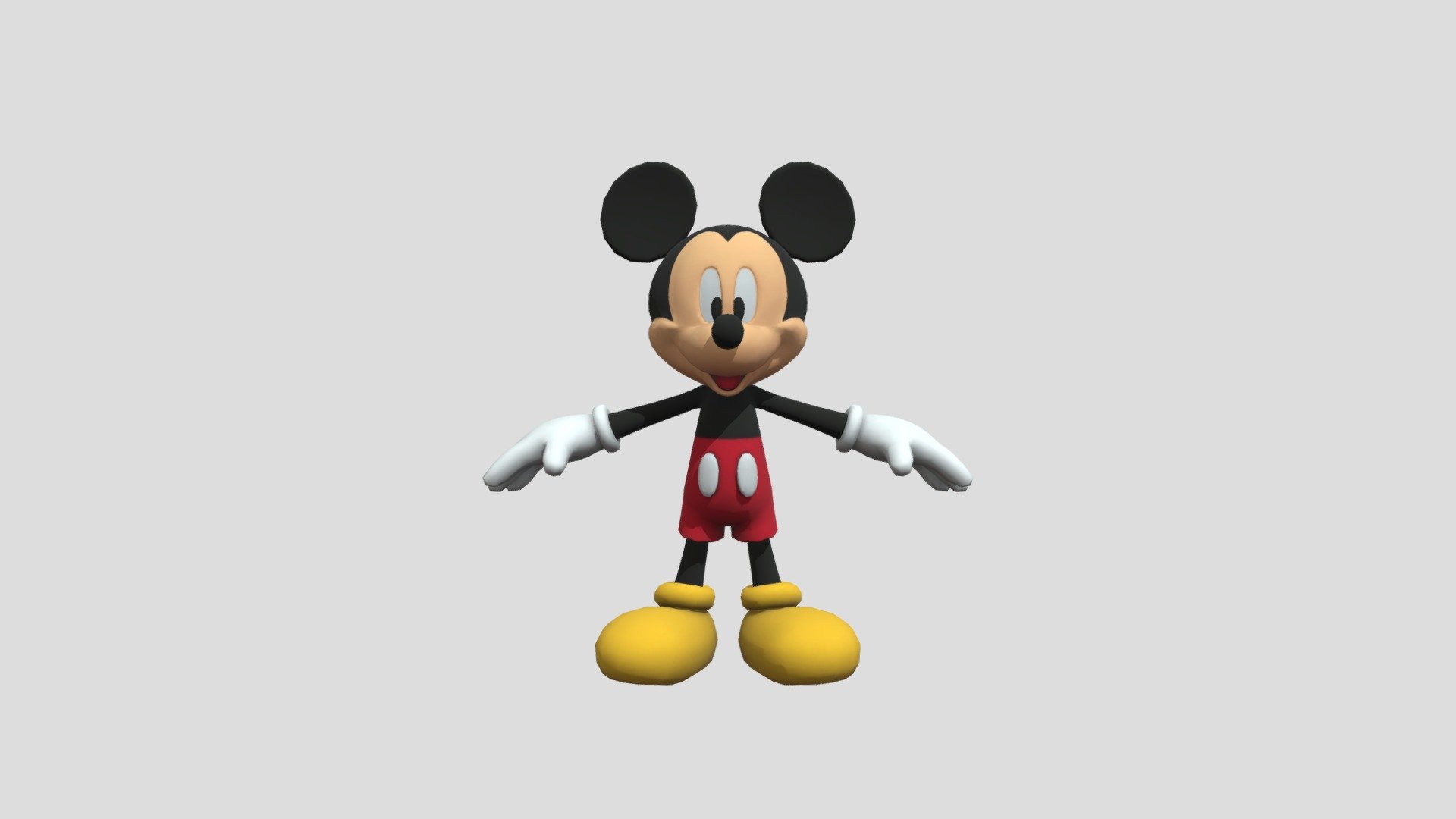 the firs fbx model of mickey mouse - Mickey-mouse-fbx - Download Free 3D model by jadiel.ozuno (@jadiel.ozuna) 3d model