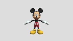 Mickey-mouse-fbx iyan3dpro, maya, blender, 3dmax