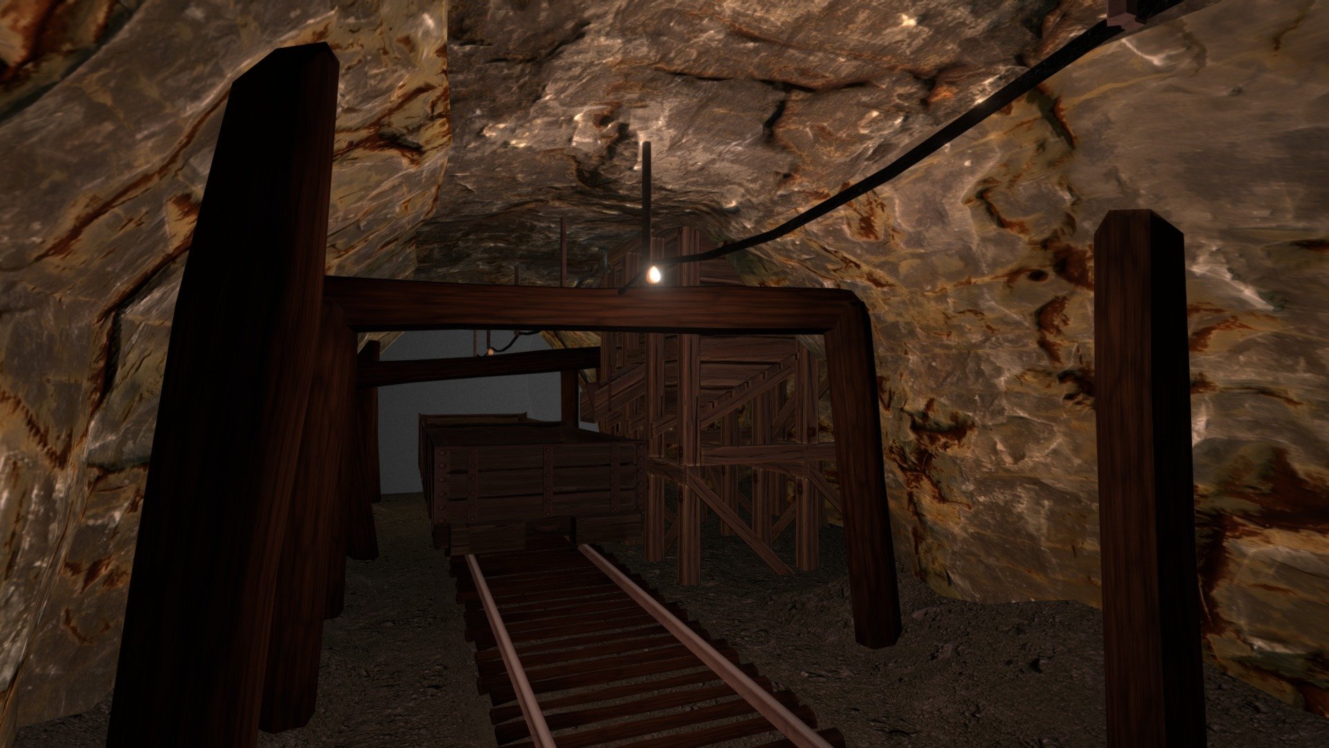 small scene from my coal mine environment recreated for sketchfab - Mine Scene - 3D model by peter54 3d model
