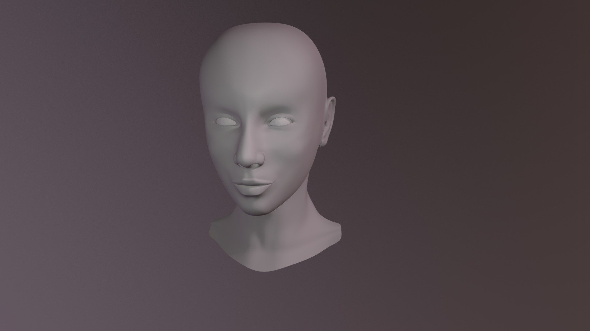 This is the second head I have ever modelled.
Some day I may craft her a body, but that will take a long time.

Maybe she'll even get hair 3d model