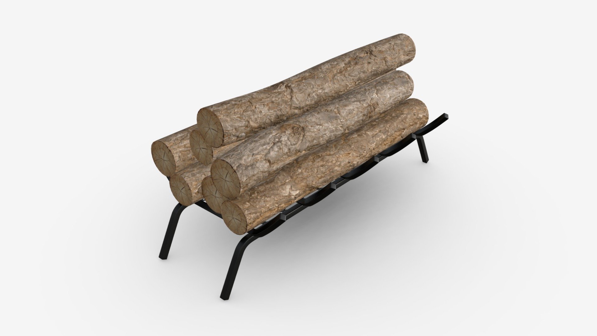 Iron Fireplace Log Holder Brinkdale - Buy Royalty Free 3D model by HQ3DMOD (@AivisAstics) 3d model