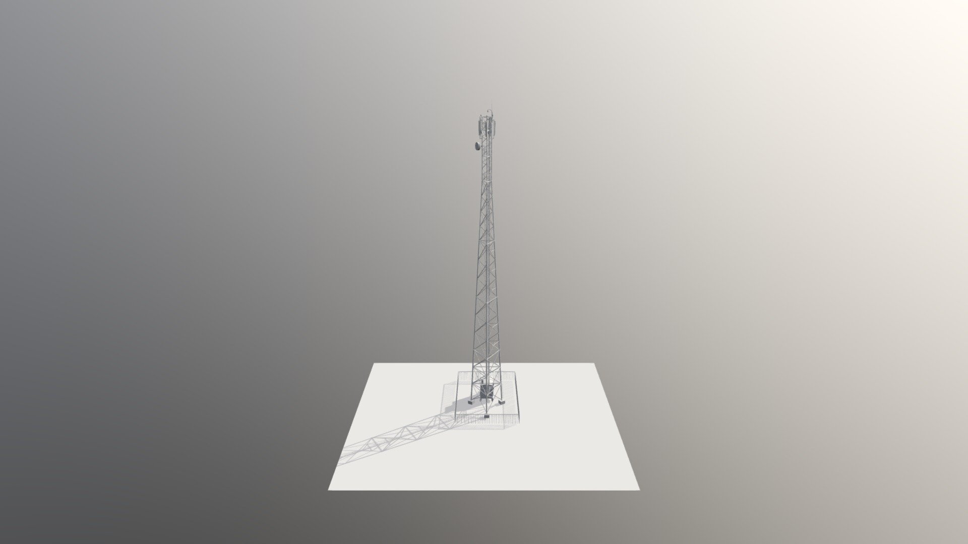 Cellular base station on the tower 50 m - Cellular base station on the tower 50 m - 3D model by ihar.valasatau 3d model