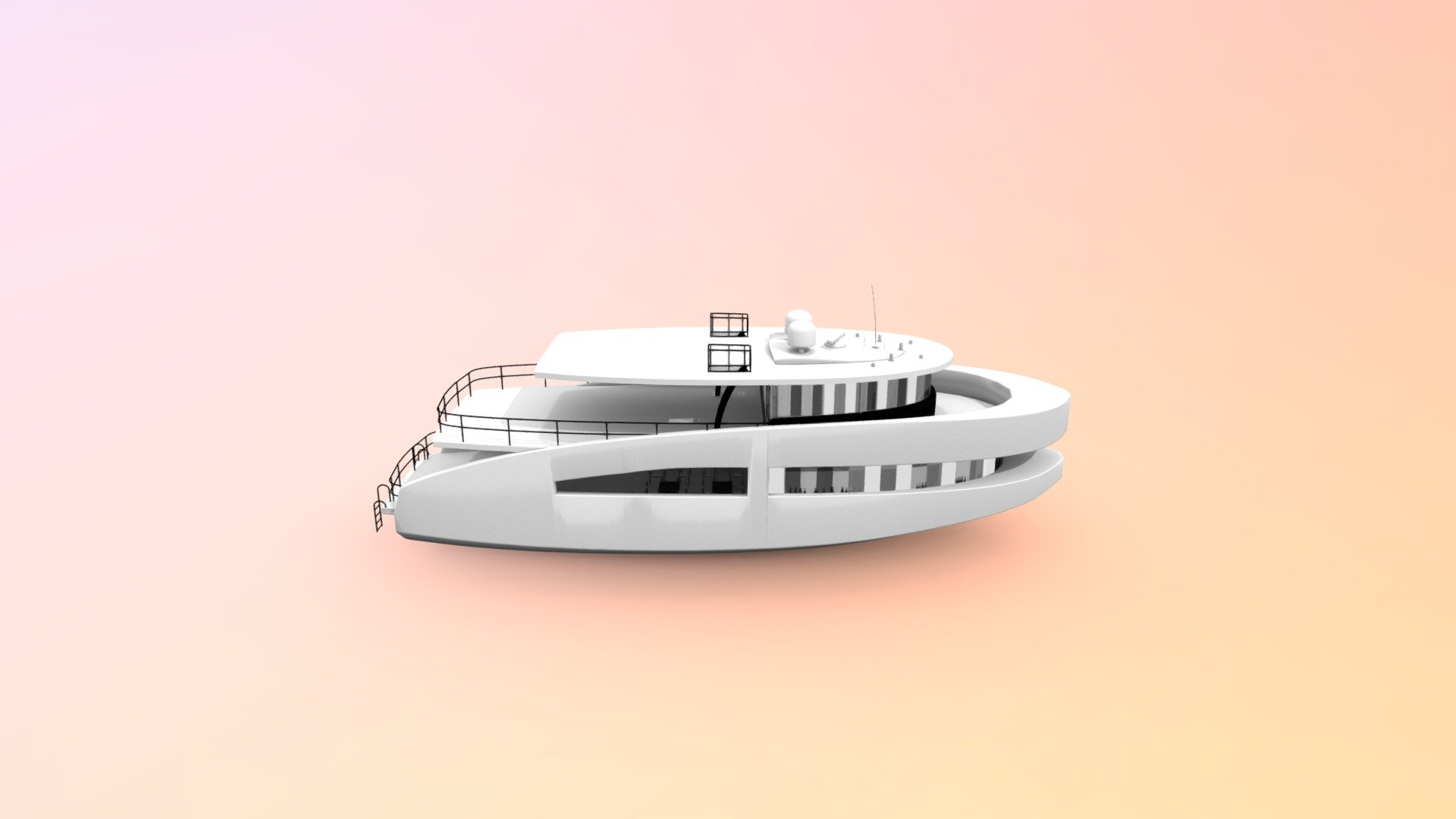Designed for Amsterdam Yachts by A.W. Krechting - Miami - 3D model by ArnoldKrechting 3d model