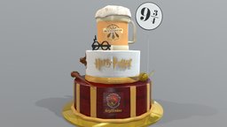 Gryffindor Cake food, cake, frog, candy, beer, wand, harrypotter, torta, harrypotterfanart, model, goldensnitch, butterbeer